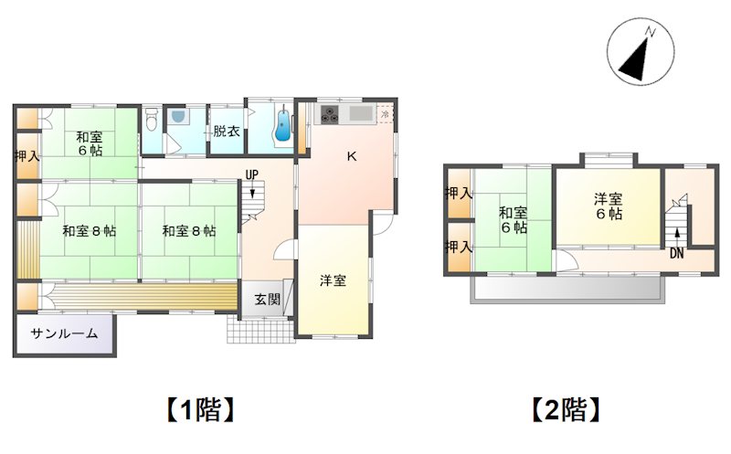 長野県長野市大豆島 間取図・土地図