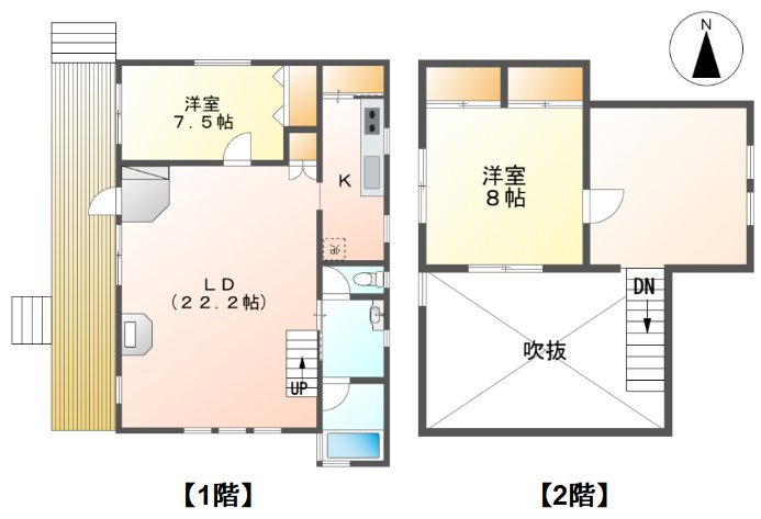 青木村沓掛　中古戸建 間取図・土地図
