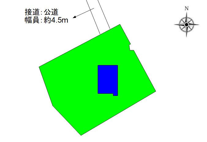 青木村沓掛　中古戸建 間取図・土地図
