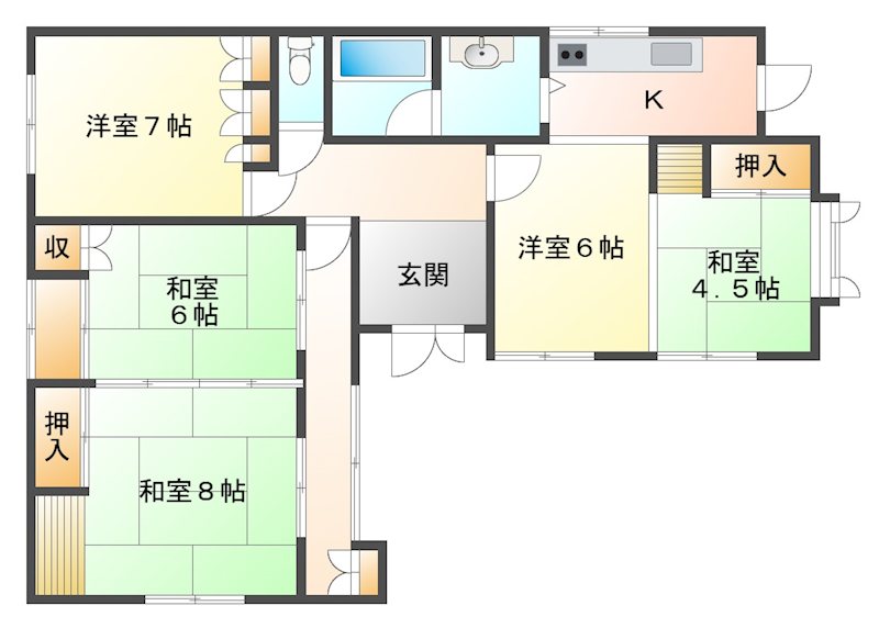 佐久市臼田　中古戸建 間取図・土地図