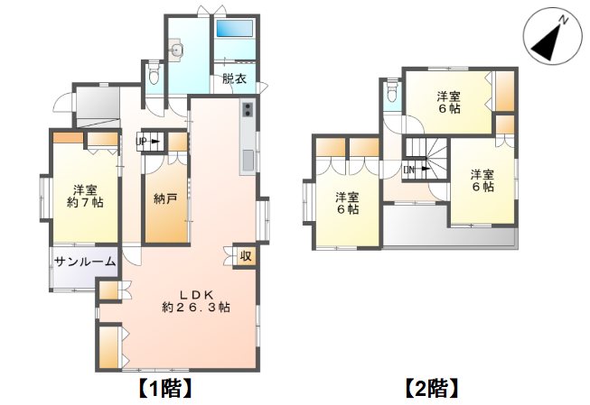 上田市手塚　中古戸建 間取図・土地図