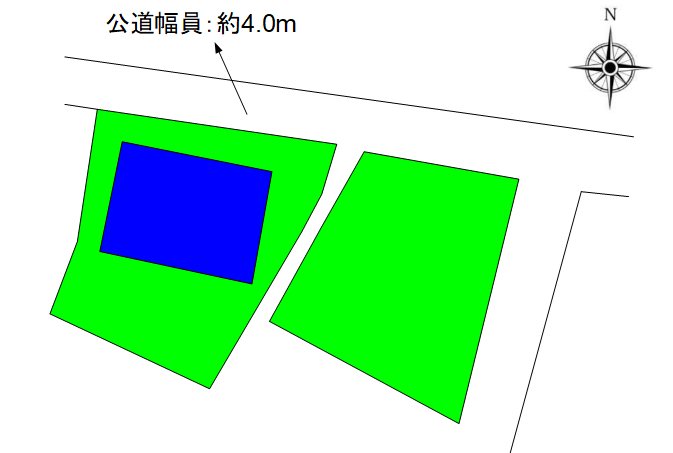 東御市加沢　収益物件 間取図・土地図