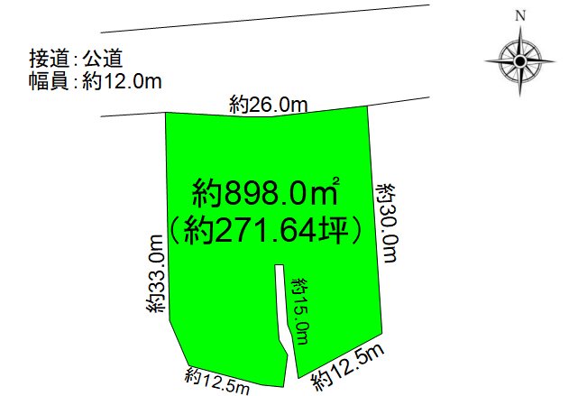上田市西内　土地 間取図・土地図