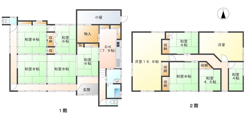 佐久市臼田　中古戸建 間取図・土地図