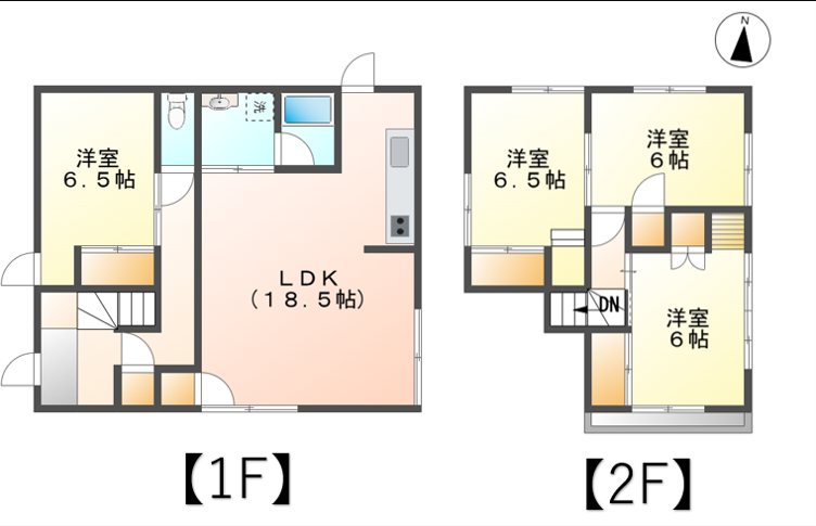 上田市諏訪形　中古戸建 間取図・土地図