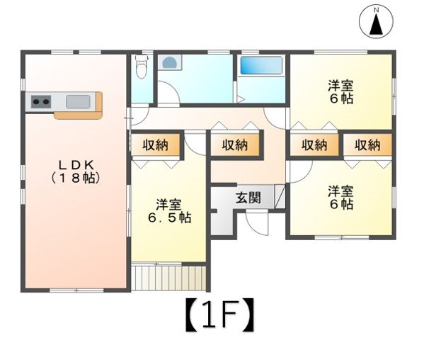 上田市常磐城　新築戸建(1号棟) 間取図・土地図