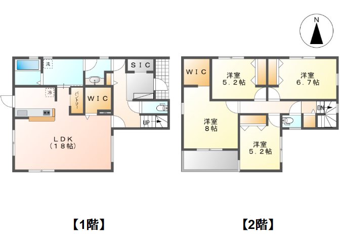 長野県上田市常磐城６丁目 間取図・土地図