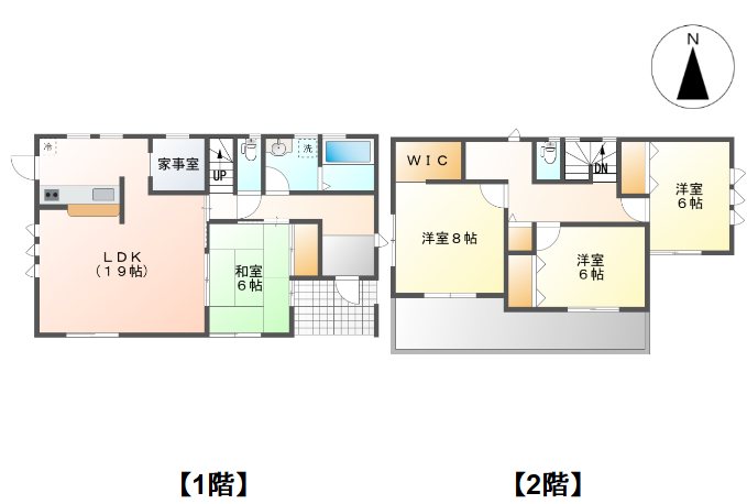 上田市常磐城　新築戸建(3号棟) 間取図・土地図