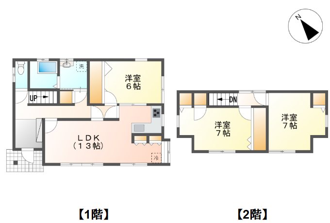 上田市蒼久保　中古戸建 間取図・土地図