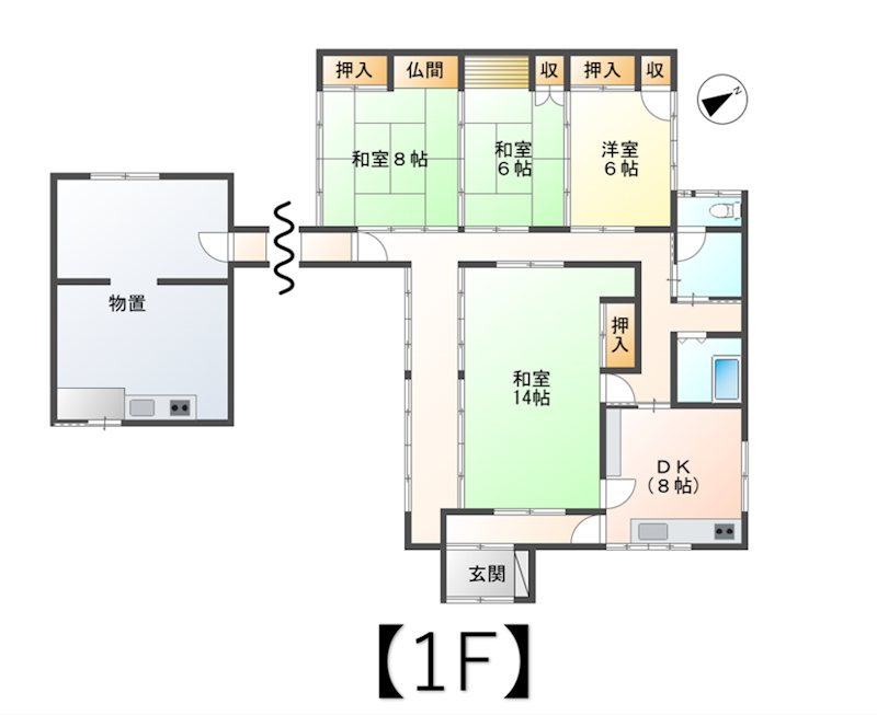 上田市藤原田　中古戸建 間取図・土地図