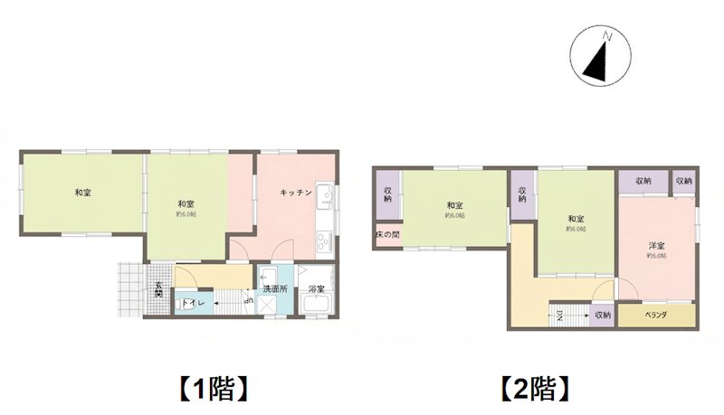 長野県須坂市日滝 間取図・土地図