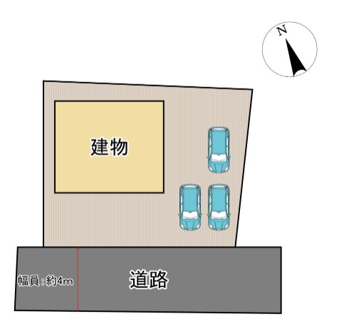 上田市塩川　中古戸建 間取図・土地図