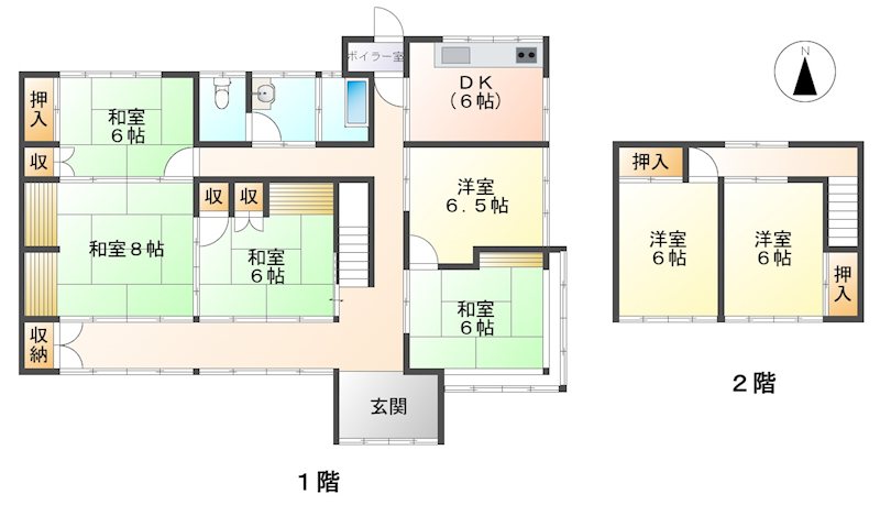 小諸市柏木　中古戸建 間取図・土地図
