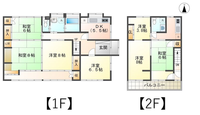 上田市武石下本入　中古戸建 間取図・土地図