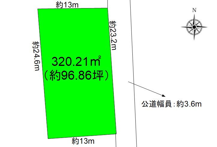 東御市田中　土地 間取図・土地図