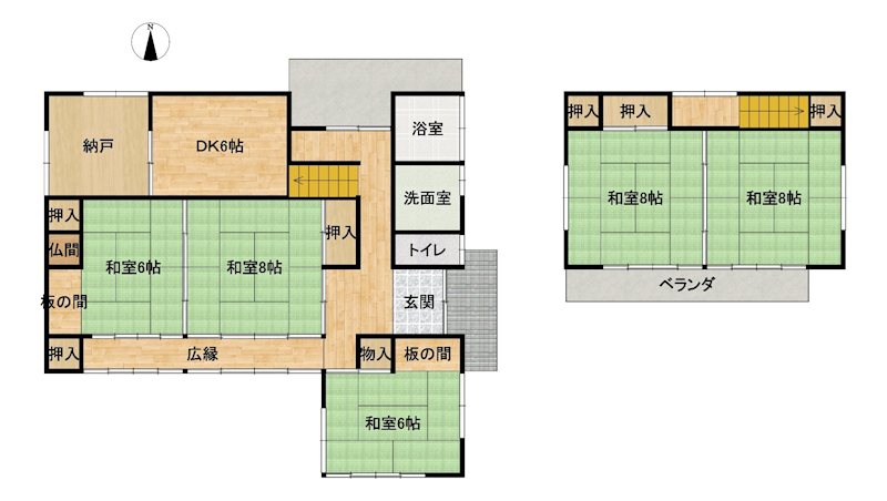長野県長野市神楽橋 間取図・土地図
