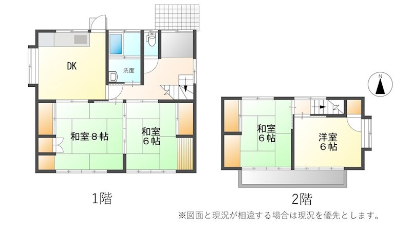 松本市島立　中古戸建 間取図・土地図