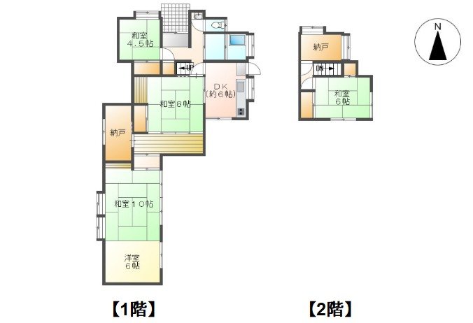 上田市古安曽　中古戸建 間取図・土地図