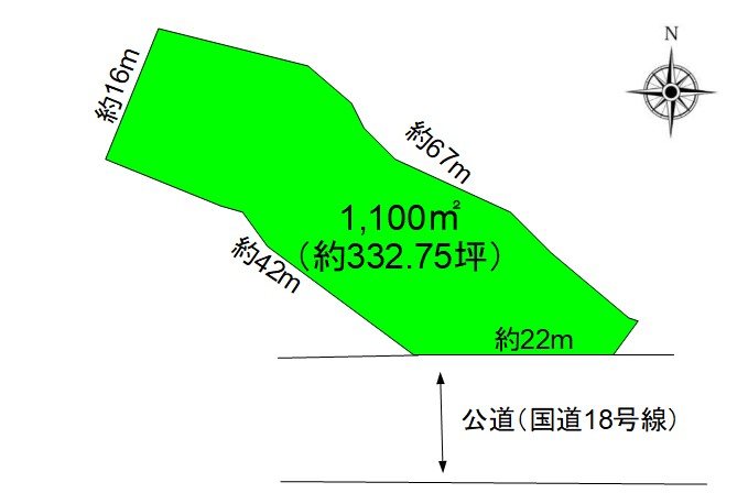 上田市岩下　土地 間取図・土地図