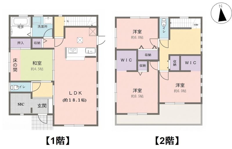 長野県長野市篠ノ井御幣川258 間取図・土地図