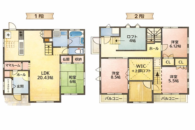【中古住宅】MODE雀の宮南高砂町 間取図・土地図