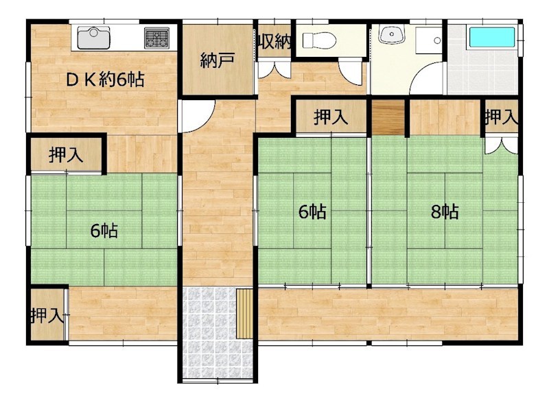 【【中古住宅】】さくら市喜連川4丁目 間取図・土地図