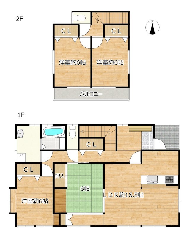 【【中古住宅】】鹿沼市村井町　戸建て 間取図・土地図