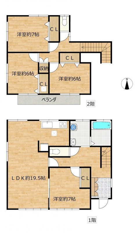 【【中古住宅】】宇都宮市不動前３　戸建て 間取図・土地図