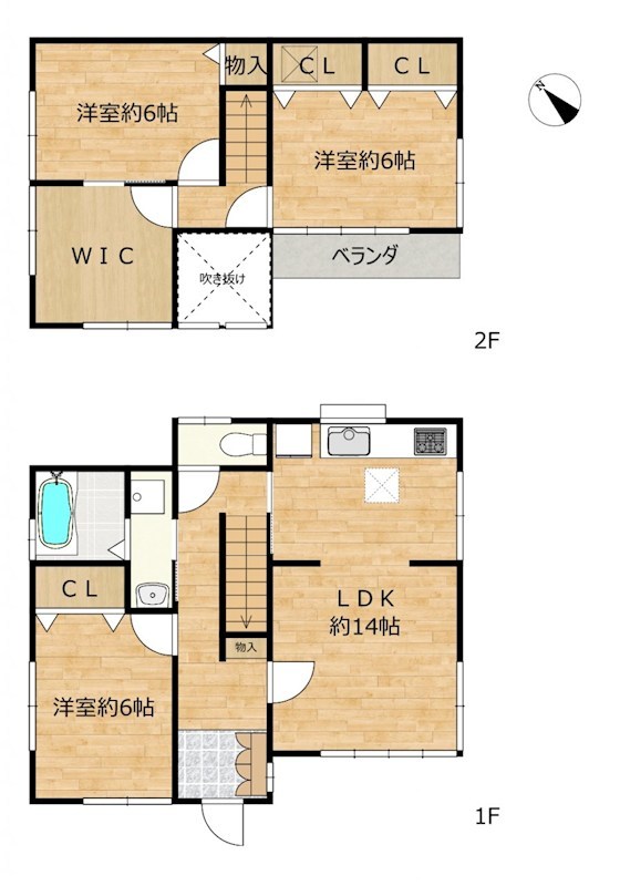 【【中古住宅】】宇都宮市簗瀬町1381　戸建て 間取図・土地図
