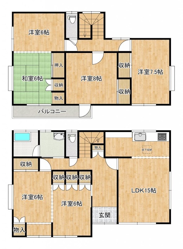 【【中古住宅】】宇都宮市大和１　戸建て 間取図・土地図