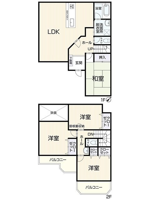 【中古住宅】RP宇都宮市簗瀬3丁目 間取図・土地図