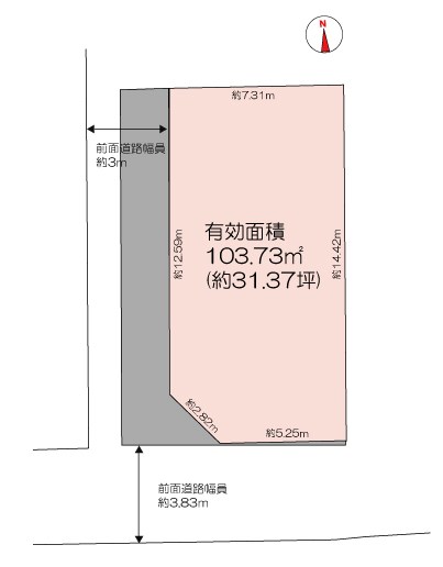西成区玉出中1丁目売土地 間取図・土地図