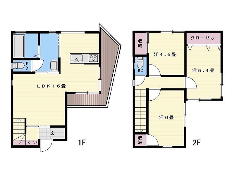 鹿児島県鹿児島市大明丘２丁目 間取図・土地図