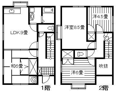 鹿児島県鹿児島市明和２丁目 間取図・土地図