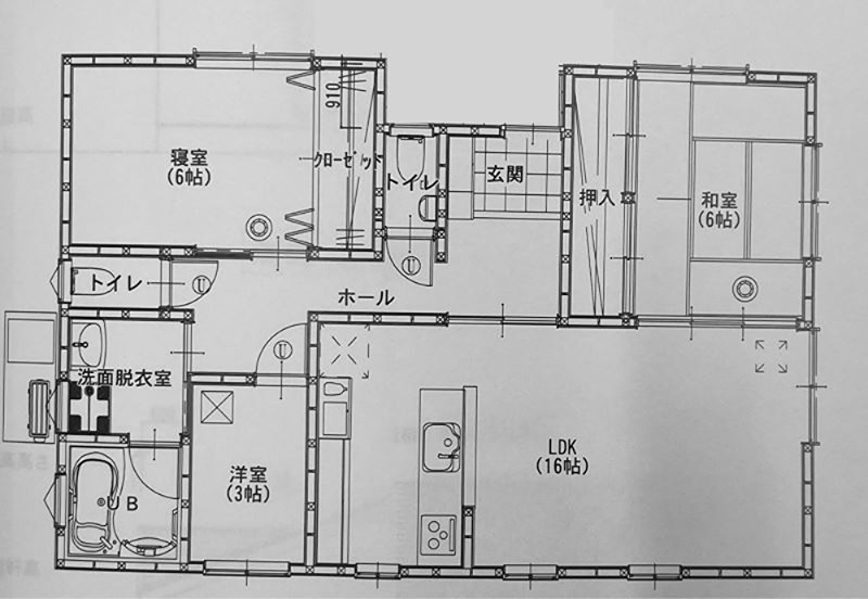 下福元町　平屋戸建て 間取図・土地図