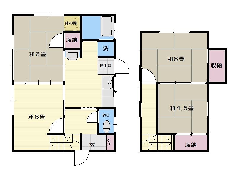 本名町貸家 間取図・土地図