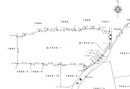 吉野町七社売土地 間取図・土地図