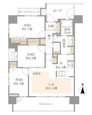 パークホームズ浦和岸町サウスレジデンス 間取図・土地図