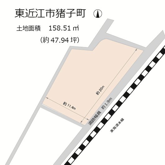 東近江市猪子町 間取図・土地図