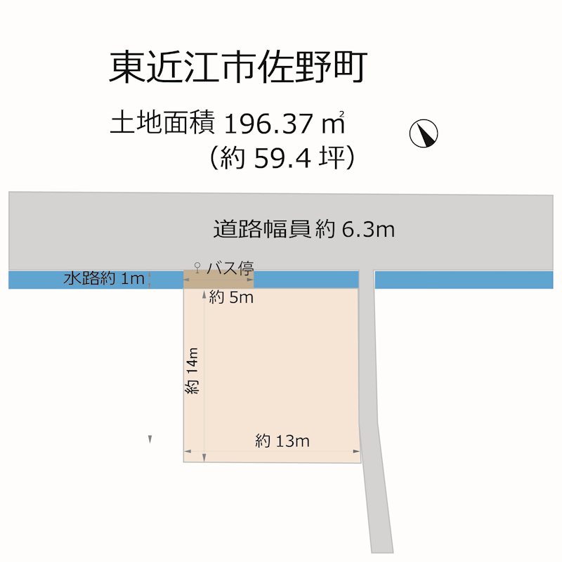 東近江市佐野町 間取図・土地図