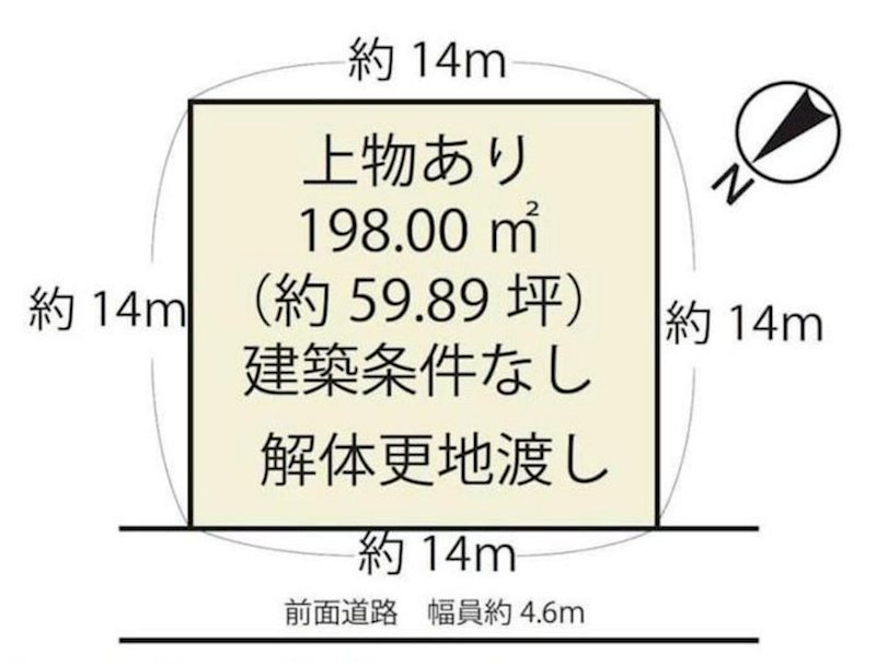 彦根市平田町売地 間取図・土地図