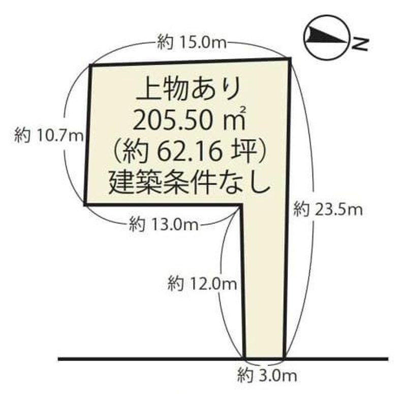 彦根市松原町売地 間取図・土地図