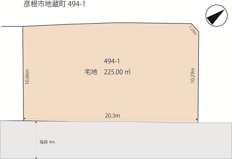 彦根市地蔵町売地 間取図・土地図