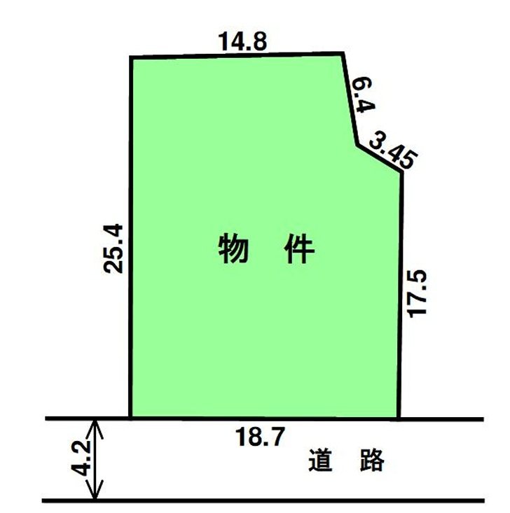 彦根市野田山町売地 間取図・土地図