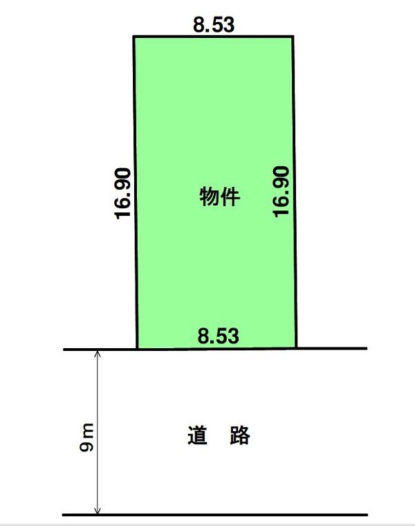 彦根市日夏町売地 間取図・土地図