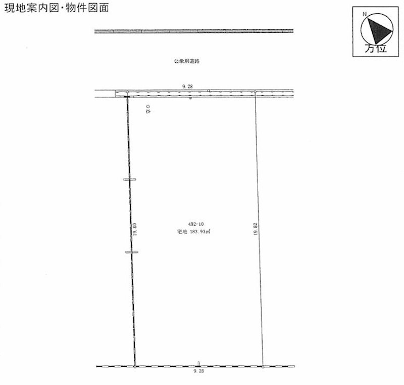 彦根市後三条町売地 間取図・土地図