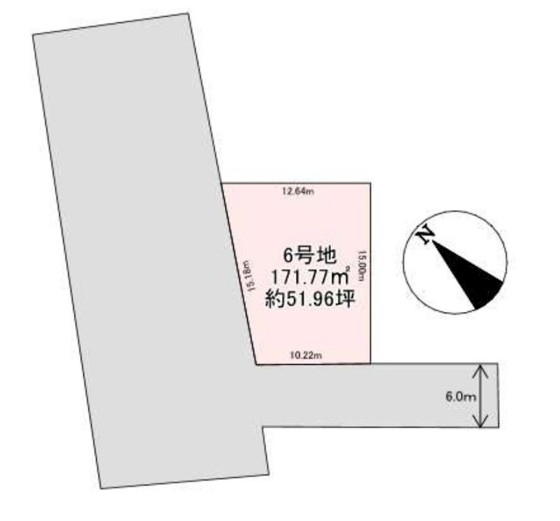 すまいるタウン川瀬Ba2　6号地 間取図・土地図