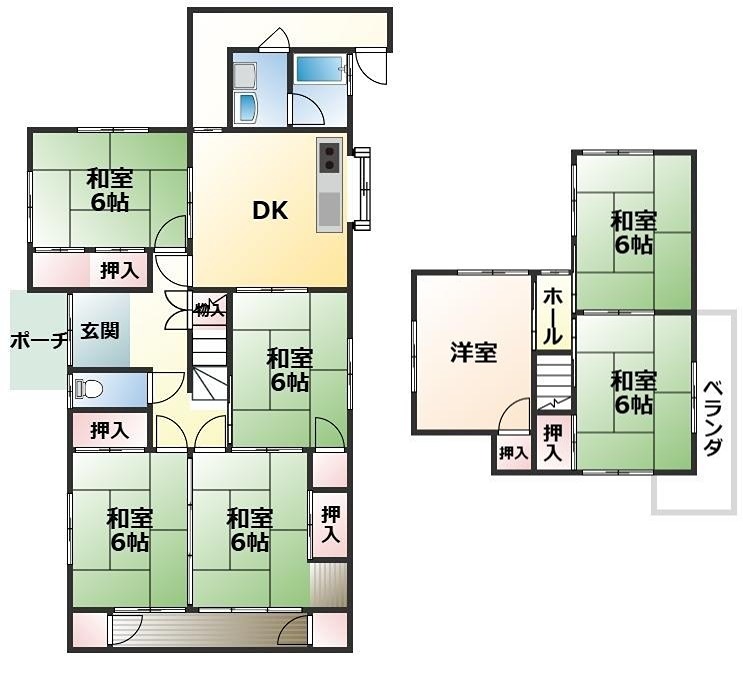 彦根市日夏町 間取図・土地図