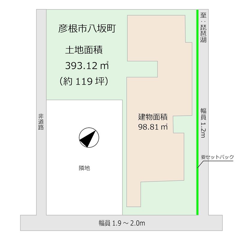 彦根市八坂町 区画図