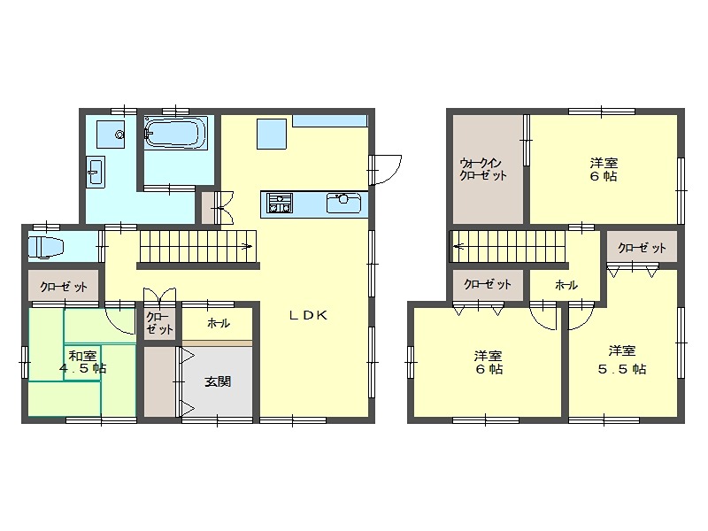 彦根市新町中古戸建 間取図・土地図